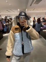 HM UR BIRD秋冬摇粒绒拼色毛绒夹克羊羔毛外套棉衣女YV43S1EN2002