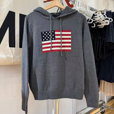 BM美式复古连帽长袖卫衣