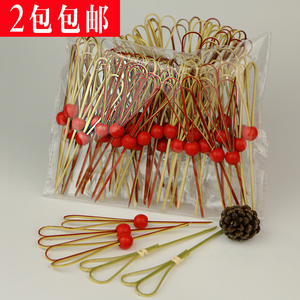 水果竹签创意可爱时尚花式点心三明治叉果插鸡尾酒装饰剪刀一次性