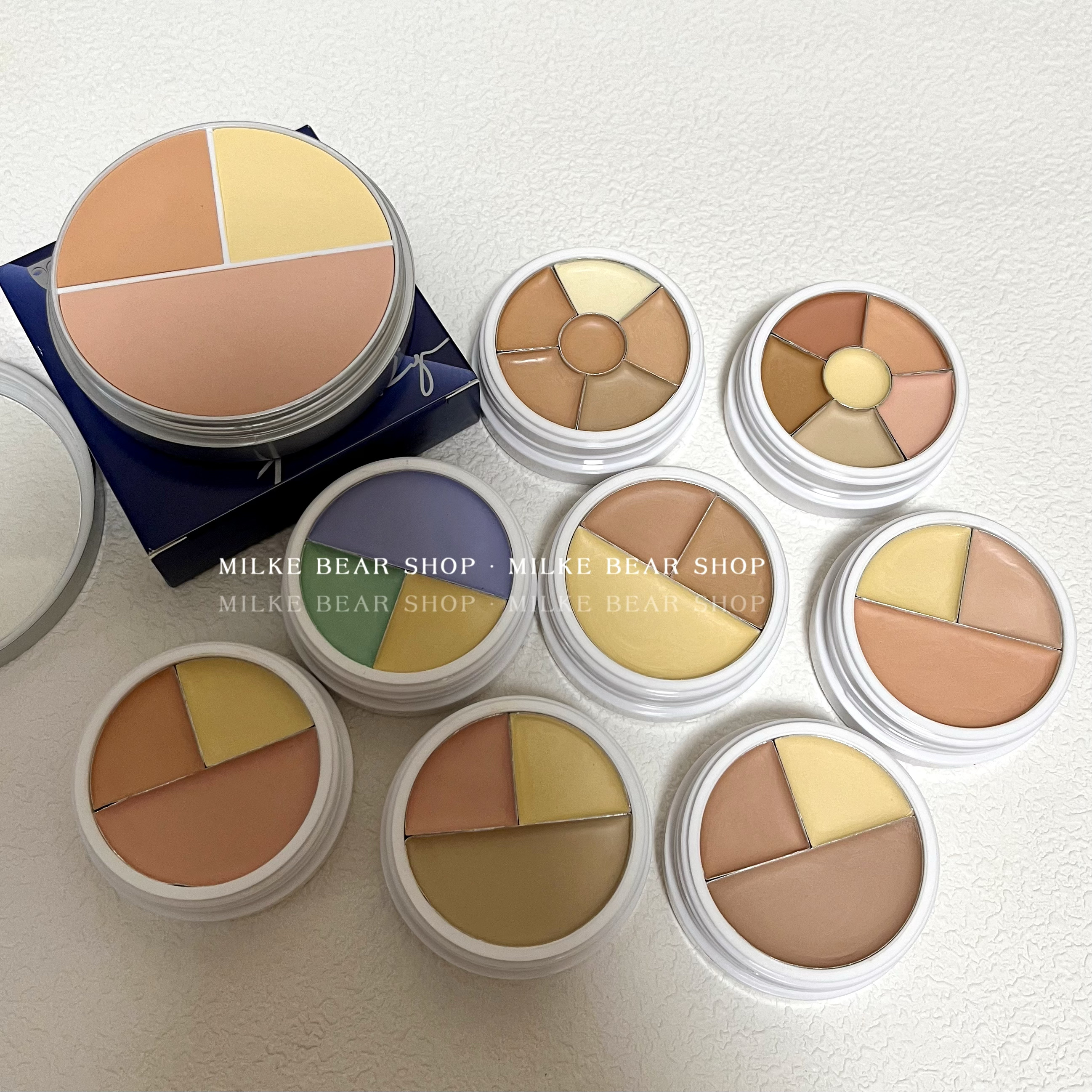 歌剧魅影遮瑕膏小样遮瑕盘试色中国三色6号1号三文鱼遮黑眼圈斑点