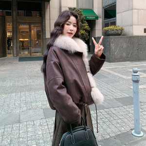 主推新款-90绒短款羽绒服宽松小个子皮毛外套278-p275-k419图片