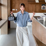 新款大货已出宽松韩系短款牛仔外套619-p165-k269，女装风衣，2C062