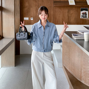 新款大货已出 宽松韩系短款牛仔外套619-p165-k269图片
