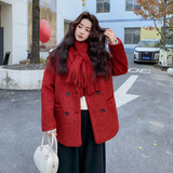 新款大货已出-90绒短款呢料羽绒服宽松小个子外套890-p235-k358，女装羽绒服，2C062