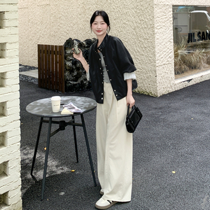 新款大货已出 宽松韩系皮衣设计感外套2C062-2590-1-p155-k229图片