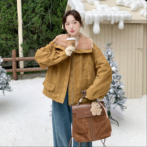 主推新款-短款羽绒服宽松小个子皮毛外套877-p255-k389图片