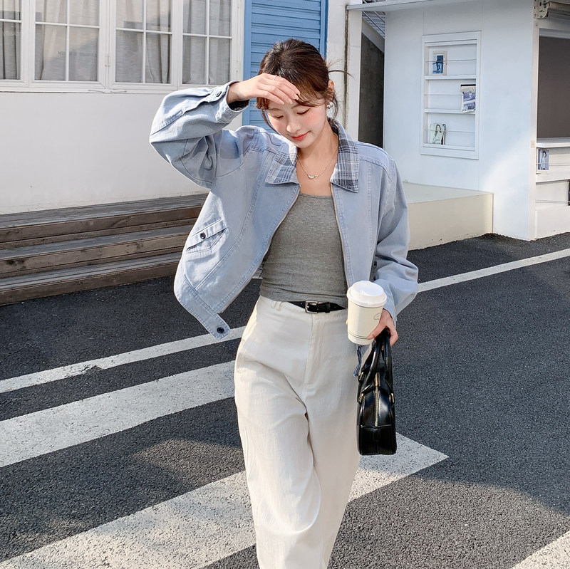 新款大货已出宽松韩系短款牛仔外套619-p165-k269,女装风衣,2C062