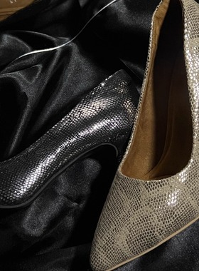 浅口高跟鞋pump高跟鞋heels高跟鞋加厚鞋垫舒适吸汗不磨脚新手9cm