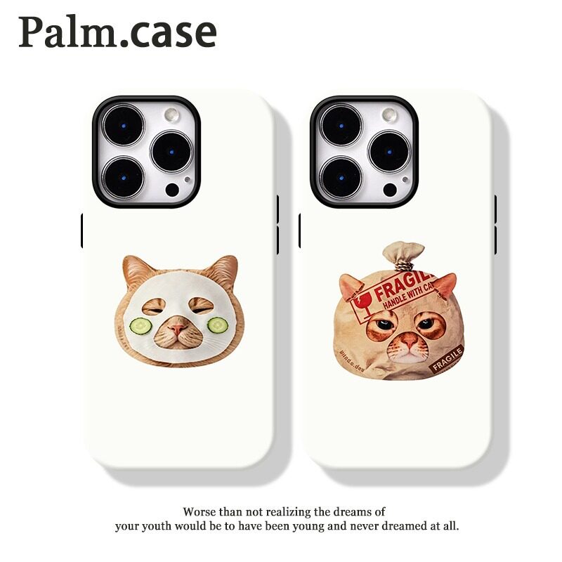 可爱猫咪二合一手机壳面膜