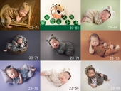 新生儿摄影道具针织服饰满月百天宝宝拍照主题服装 婴儿艺术摄影