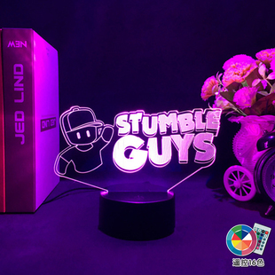 糖豆人周边Stumble Guys手办桌面摆件朋友礼物游戏电竞氛围小夜灯