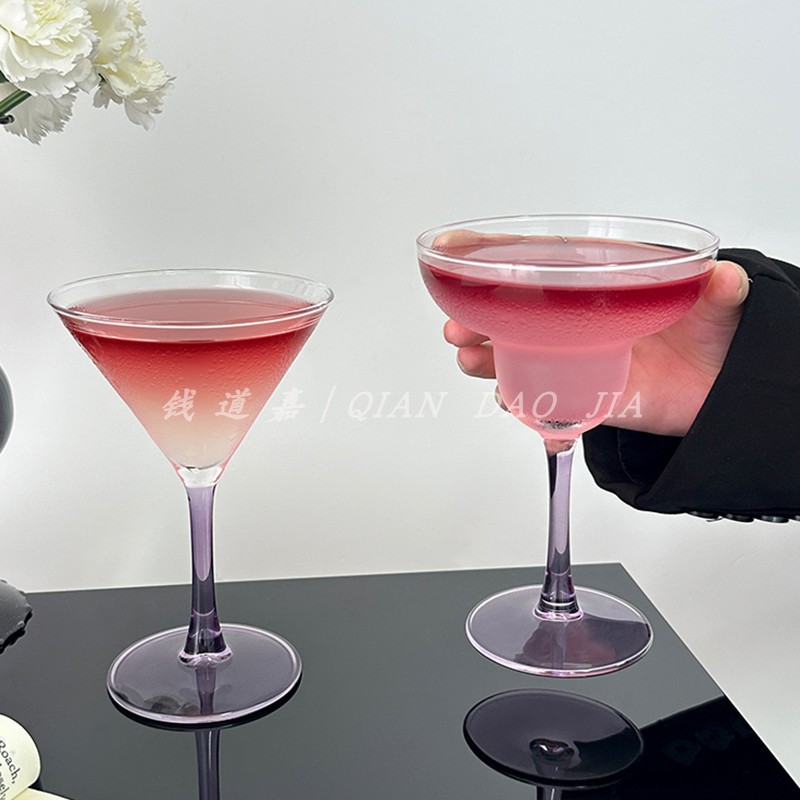 钱道嘉高级感鸡尾酒杯家用创意杯