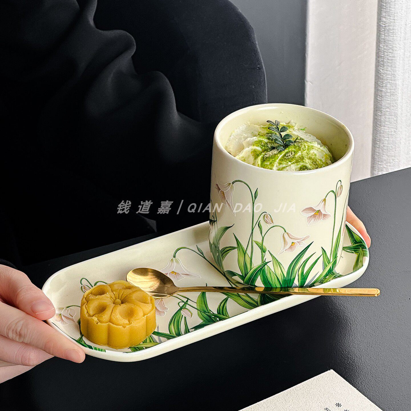钱道嘉高颜值田园风铃兰花马克杯