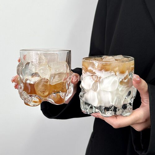 钱道嘉复古冰美式不规则咖啡杯
