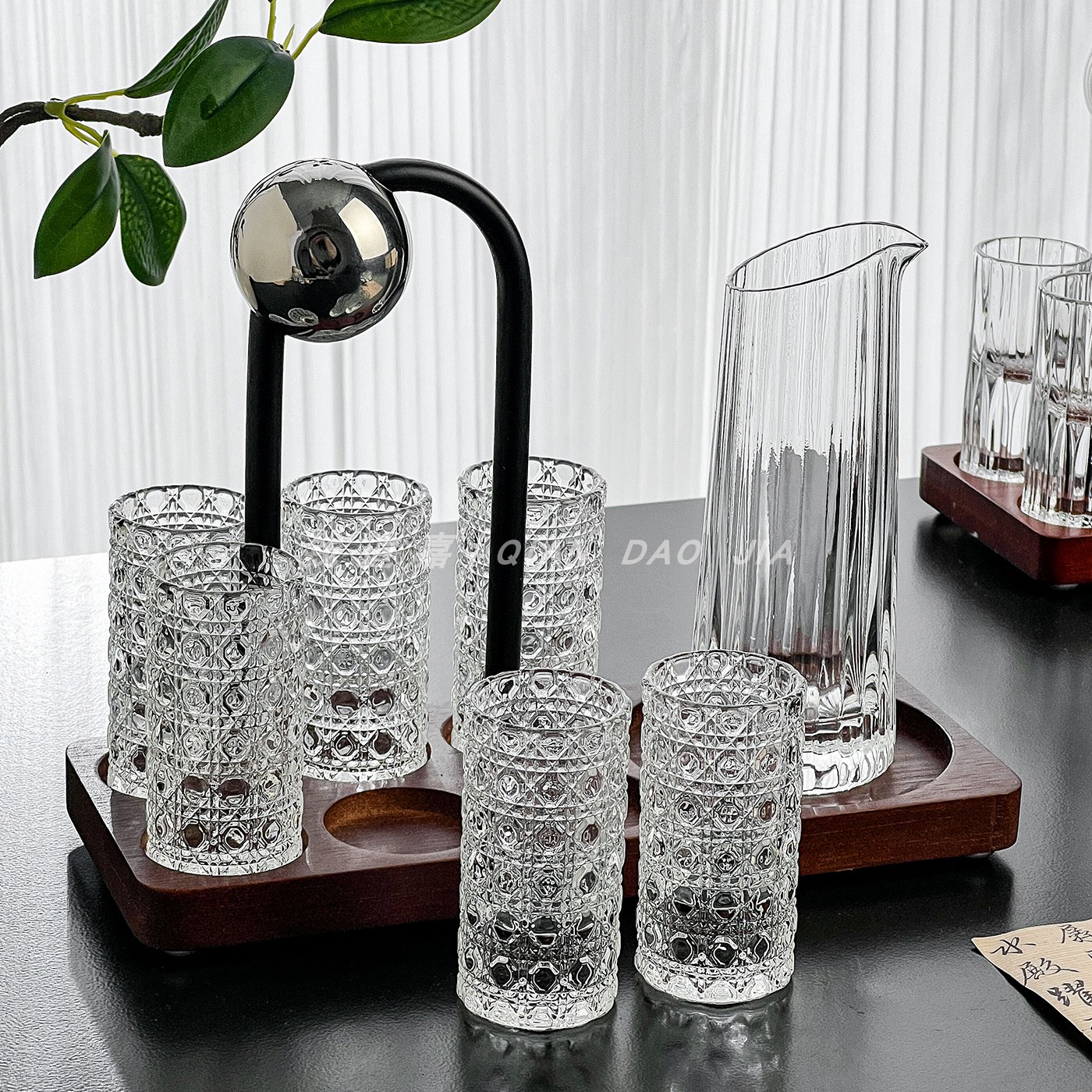 钱道嘉北欧风白酒杯套装家用