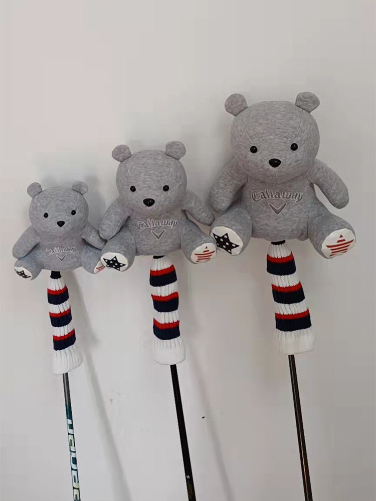 秋季高尔夫球杆套卡通球道木推杆套1号3号木杆套动物球杆保护头套