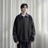 现货春季新款翻领高级感衬衫领上衣长袖卫衣男装潮WY212-P68，男装衬衫，星座1017