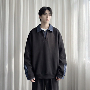 现货 春季新款翻领高级感衬衫领上衣长袖卫衣男装潮 WY212-P68，男装衬衫，星座1017