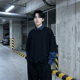 2026春款假两件卫衣衬衫领复古vibe格子美式外套CR447-P68，男装衬衫，星座1017