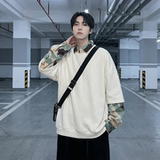 现货慵懒假两件衬衫领卫衣日系情侣碎花上衣A881-P65，男装衬衫，星座1017