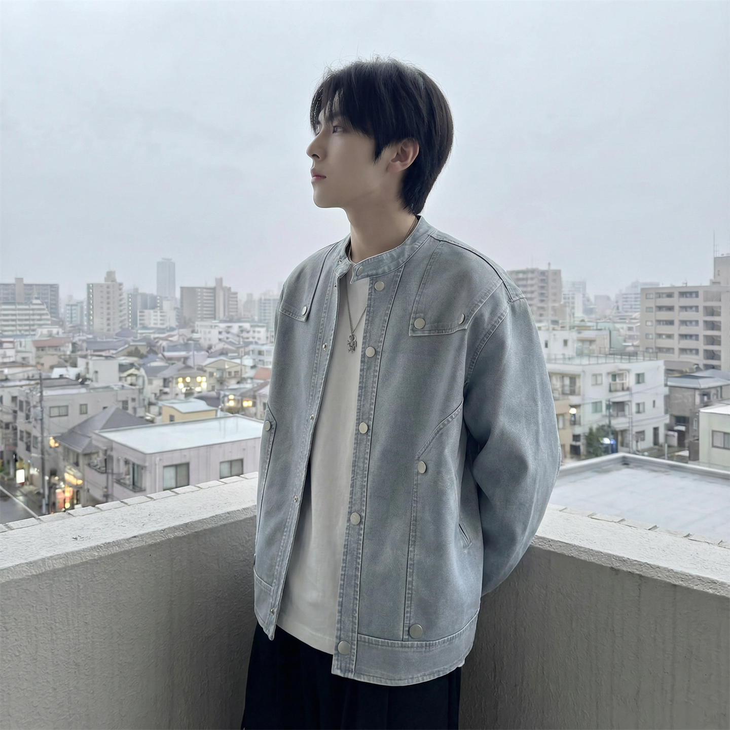 现货2026飞行夹克外套春秋薄款痞帅街头潮牌立领上衣DK568-P118，男装夹克，星座1017