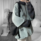 现货2026春款假两件卫衣衬衫领复古vibe格子美式外套A5613-P65，男装衬衫，星座1017