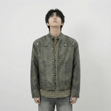 现货2026飞行夹克外套春秋薄款痞帅街头潮牌立领上衣DK568-P118，男装夹克，星座1017