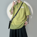 夏季华夫格短袖t恤男Polo衫宽松百搭半袖体恤衫1017-TX8311-P40，男装T恤，星座1017