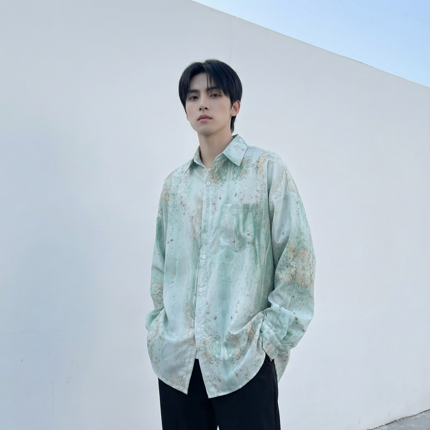现货男潮ins小众设计感的情侣装衬衣FC12-P48,男装衬衫,星座1017
