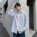 春款潮衬衫小众刺绣长袖衬衣新中式情侣外套DY877-P68，男装衬衫，星座1017