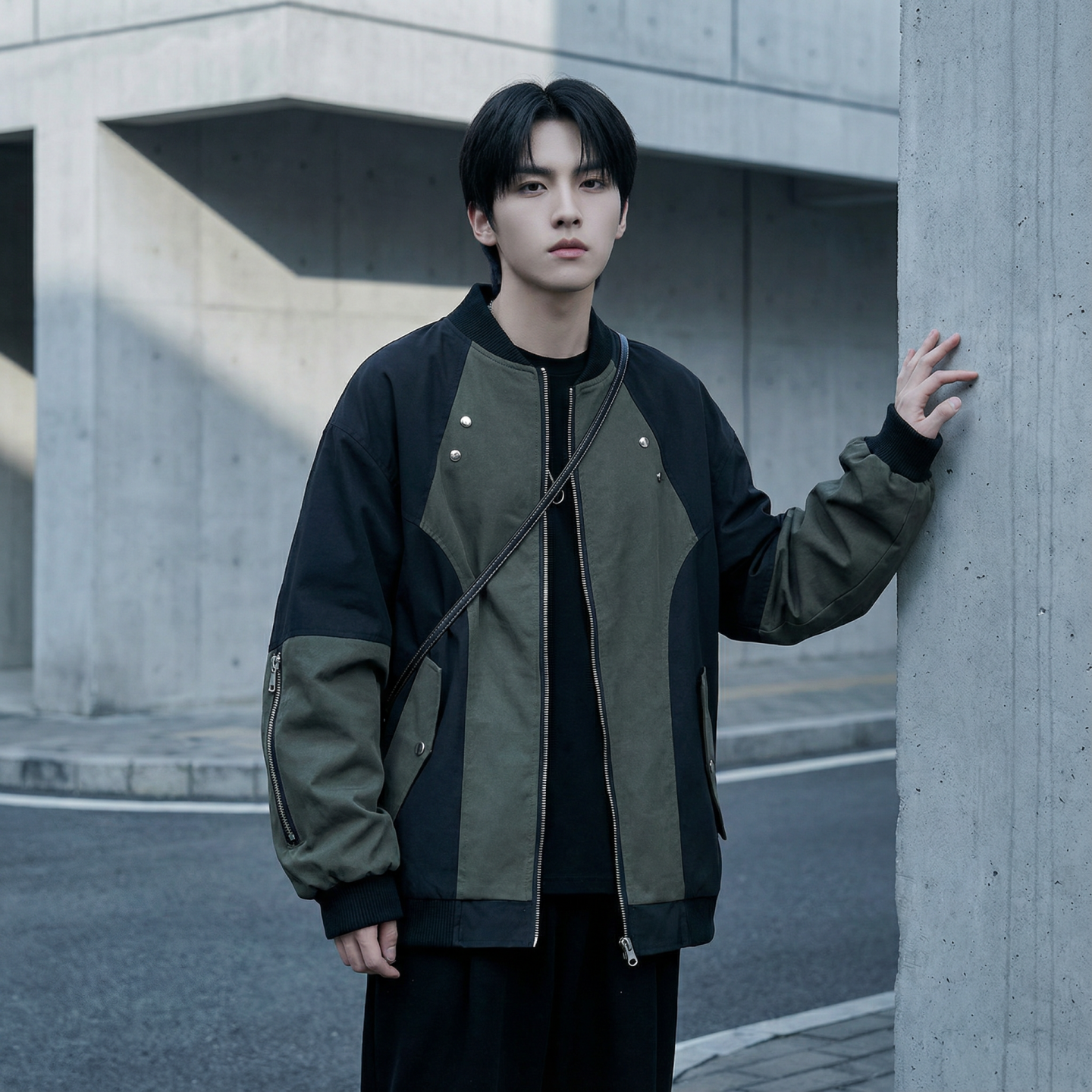 现货休闲百搭撞色拼接棒球服美式复古夹克JK830-P80，男装夹克，星座1017