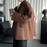 2025春款日系双排扣肌理质感复古简约西服宽松西装外套H305-P128，男装西服，星座1017