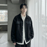 现货2026春季工装休闲夹克高级感牛仔外套JK11-P100，男装工装外套，星座1017