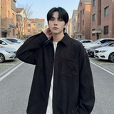 现货灯芯绒高级感长袖衬衫男休闲衬衣外套C963-P48，男装衬衫，星座1017