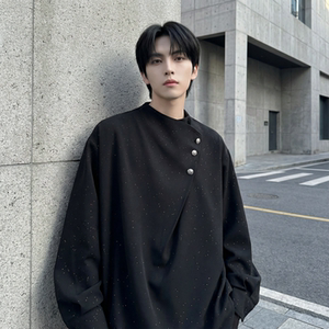 现货新中式痞帅衬衣高级感小香风衬衫微闪潮流痞帅衬衣 A903-P68，男装衬衫，星座1017