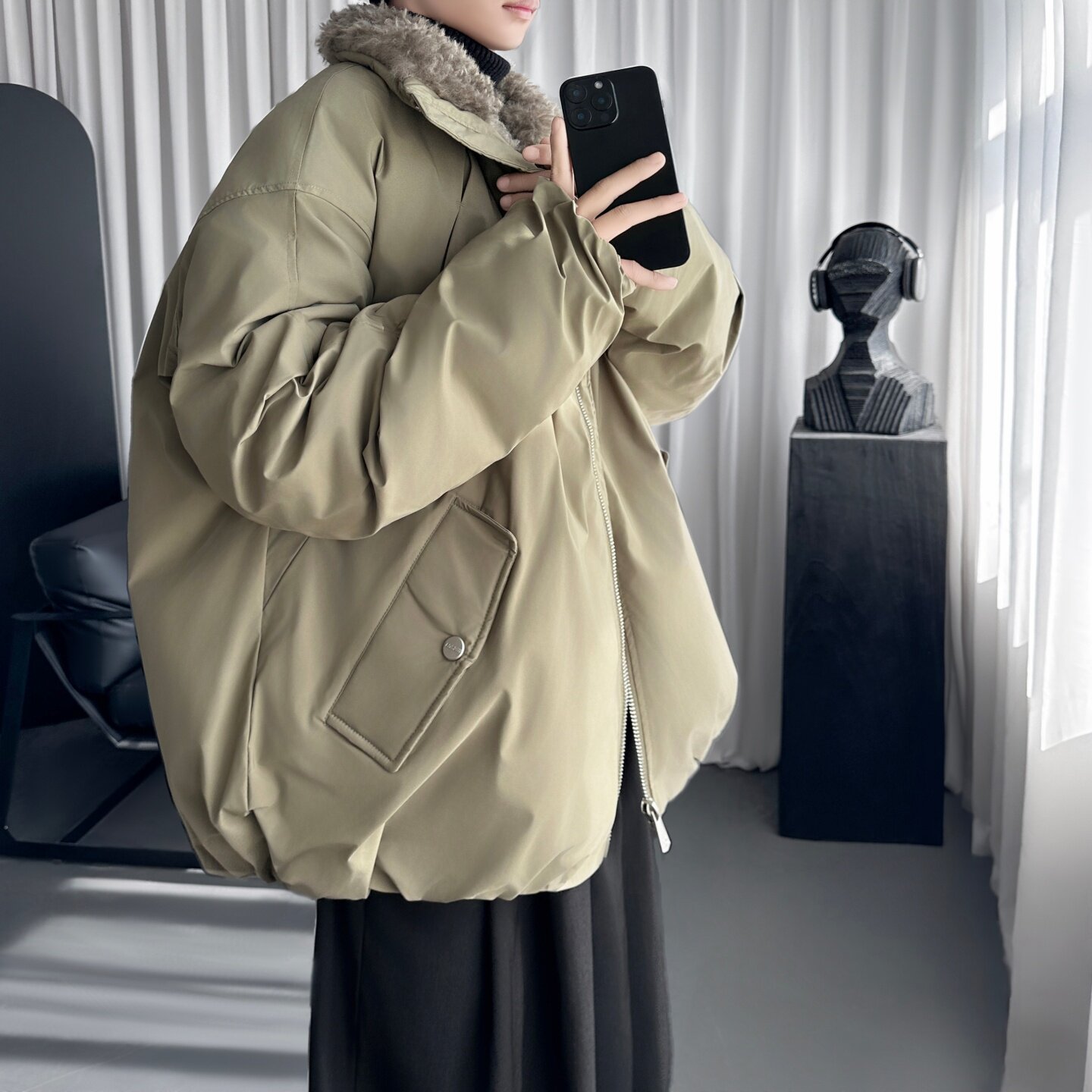新款棉服情侣冬季座山雕外套防寒服 M9103-P138图片
