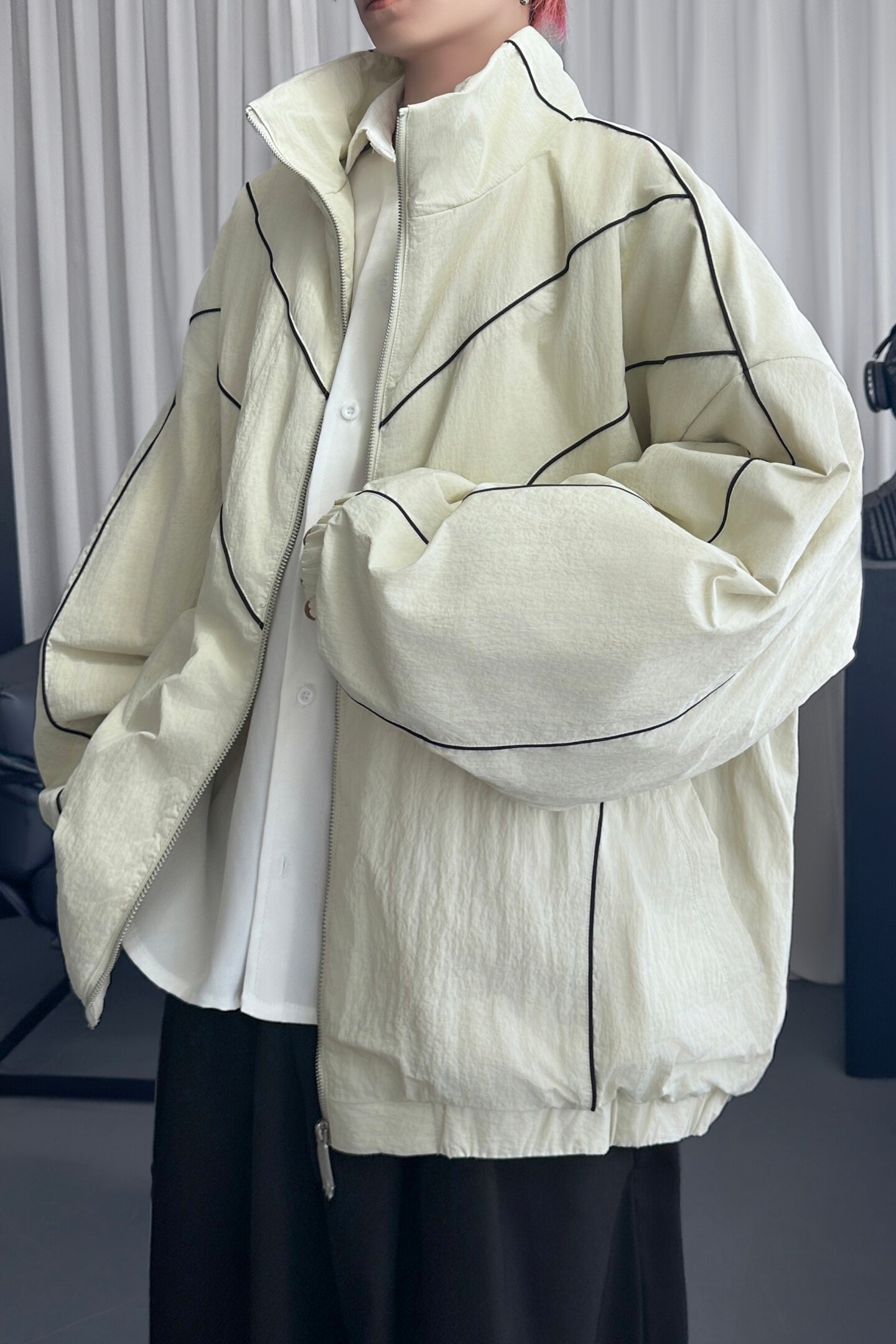 撞色防风棉服男款秋冬季新款潮牌休闲运动棉衣外套女Y1312-P128,男装棉衣,星座1017