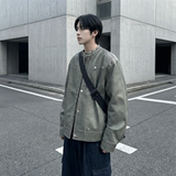 现货2026飞行夹克外套春秋薄款痞帅街头潮牌立领上衣DK568-P118，男装夹克，星座1017