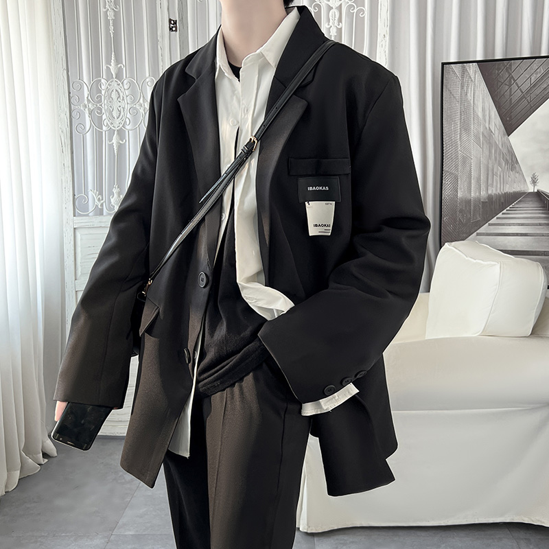 2025西装外套男ins痞帅高级感男装宽松小众西服F342-P98，男装西服，星座1017