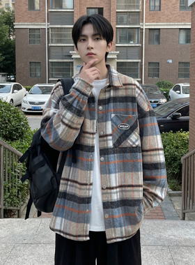 现货美式复古潮流大码格子小香风衬衫 HC45642-P55