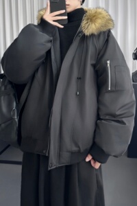 冬季新款韩版宽松加厚保暖派克服工装外套 M7506-P148图片
