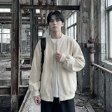 现货2026日系痞帅华夫格宽松休闲棒球立领夹克衫外套NK828-P89，男装夹克，星座1017