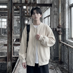 现货 2026日系痞帅华夫格宽松休闲棒球立领夹克衫外套 NK828-P89，男装夹克，星座1017