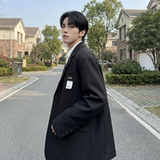 现货休闲西服男春秋宽松大码潮高级感痞帅外套西装JK342-P98，男装西服套装，星座1017