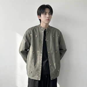 现货 2026飞行夹克外套春秋薄款痞帅街头潮牌立领上衣 DK568-P118，男装夹克，星座1017