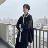 现货春款潮衬衫小众刺绣长袖衬衣新中式情侣外套DY877-P68，男装衬衫，星座1017