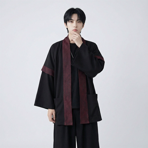 现货 春秋风蟒纹印花拼接男士道袍汉服 D3206-P78，男装民族服装，星座1017