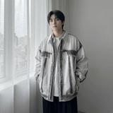 现货2026春季工装休闲夹克高级感牛仔外套JK11-P100，男装工装外套，星座1017