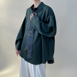 现货英伦长袖衬衫男潮流帅气港风高级感情侣衬衣 CF33-P55，男装衬衫，星座1017