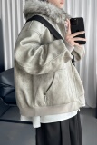 冬季座山雕加绒加厚连帽毛领棉服复古美式夹克M2765-P148，男装夹克，星座1017